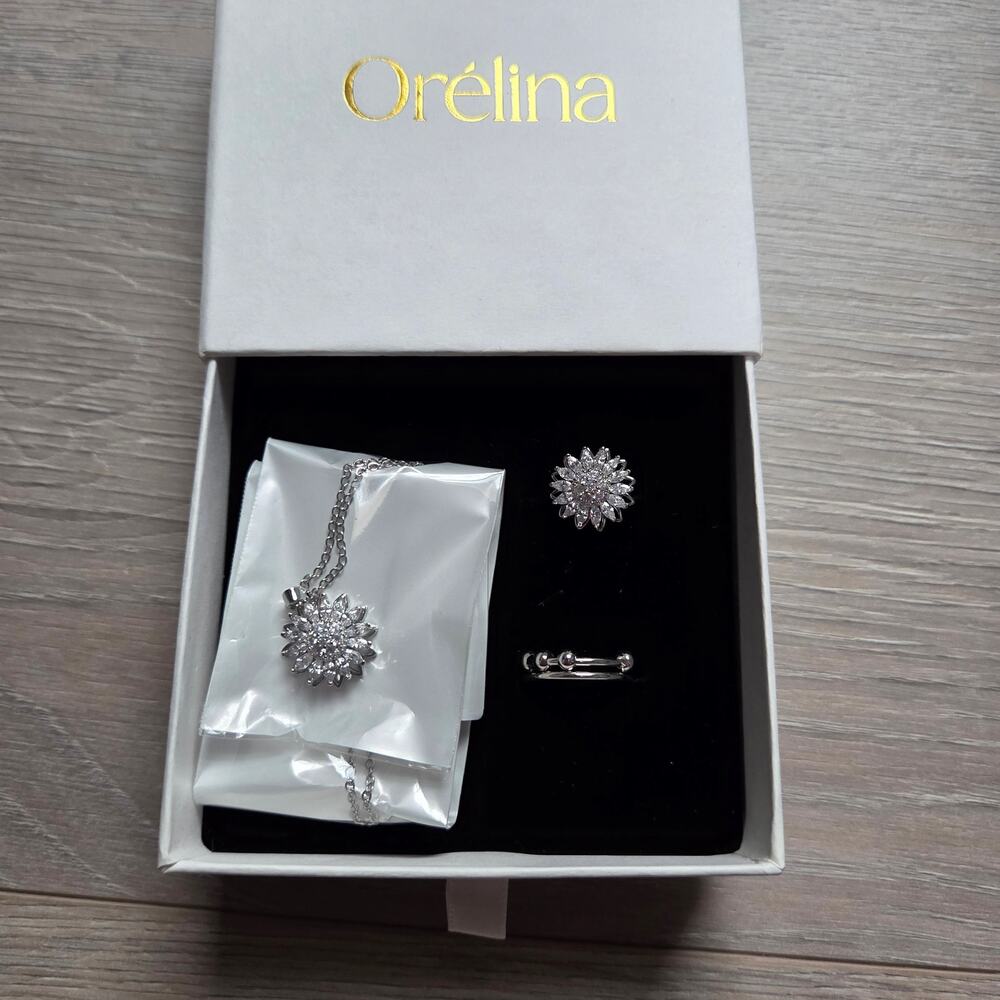 Orelina fidget calming anxiety rings jewelry necklace